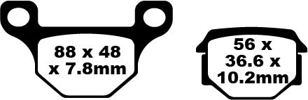 EBC спирачна подложка SFA Org Scooter SFA093