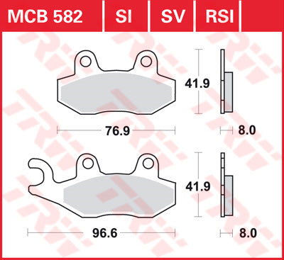 TRW спирачна подложка TRW MCB582 MCB582