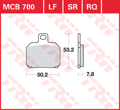 TRW спирачна подложка TRW MCB700 MCB700