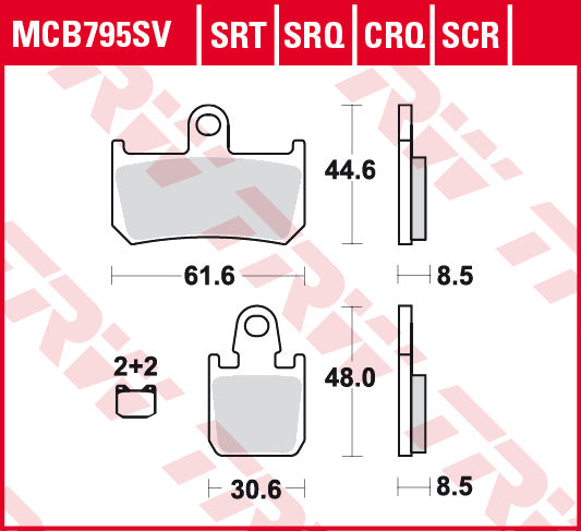 TRW спирачни накладки Sinter Track MCB795SRT