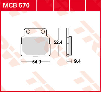 TRW спирачна подложка TRW MCB570 MCB570