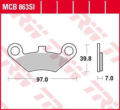 TRW спирачна подложка Sinter Offroad MCB863SI