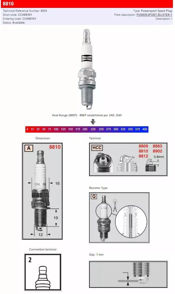 Шампион Шампион S-Tlug 8810 CCH88101