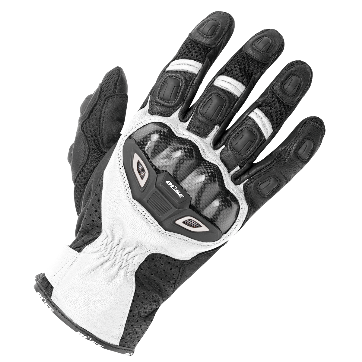 Büse Mc-Sport Gloves Airway Black /White