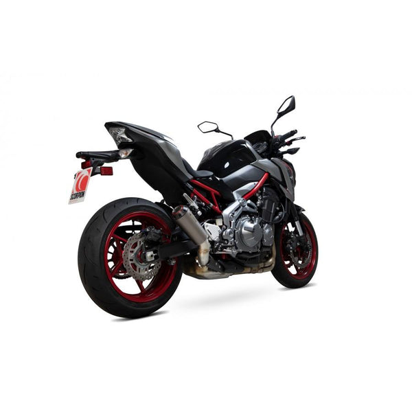 Kawasaki Z900 2017-2019 Red Power Slip-On Titanium Guese