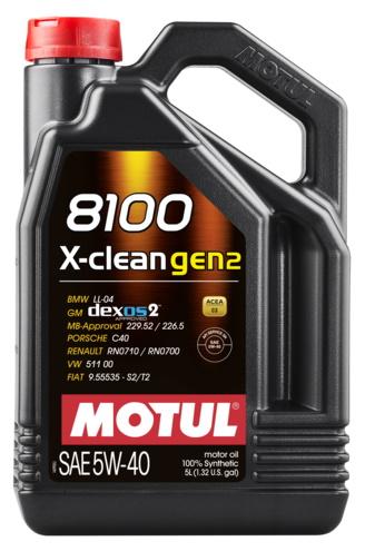 Motul 8100 X-Clean Gen2 5W-40 5L (4 бр/картон)