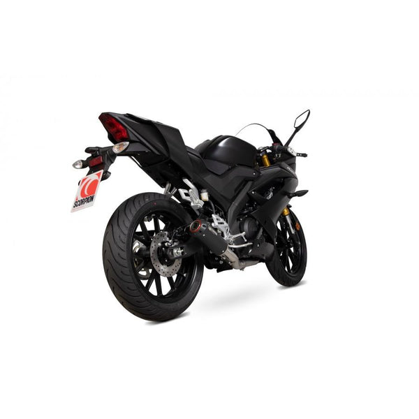 Yamaha YZF-R125 2019-2020 Червена мощност Пълна система Черно керамично покритие в ръкав