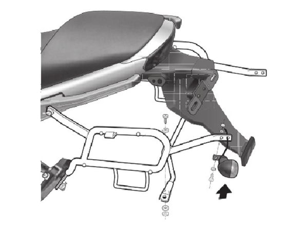 SHAD 3P Системна скоба (страна) -Kawasaki ER-6N / ER-6F (K0ER69SF)