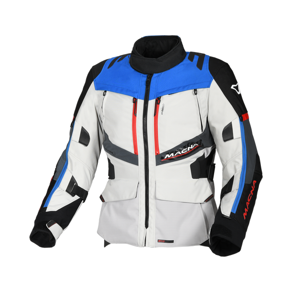 Macna Lady Textile Mc-Jacket Domane Grey /Blue