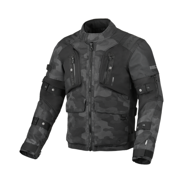 Motorcycle Jacket Macna, Higera Black/Gray Camo