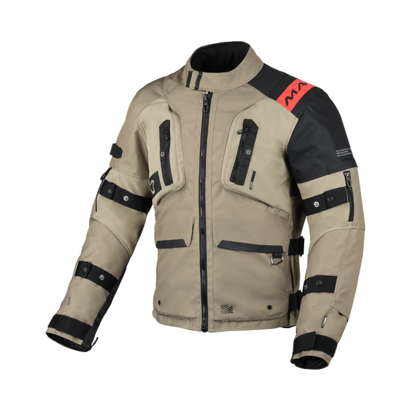 Motorcycle Jacket Macna, Higera Taupe/Black