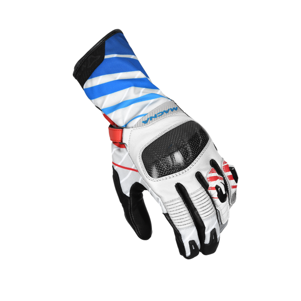 Мотоциклетна ръкавица Macna, Krown Red/White/Blue
