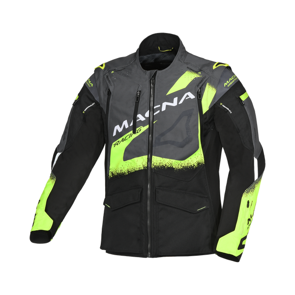 Motorcycle Jacket Macna, Landmark Black/Gray/Fluo Yellow