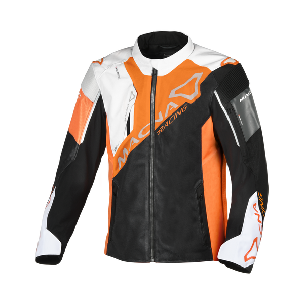 Motorcycle Jacket Macna, Sigil Black/White/Orange