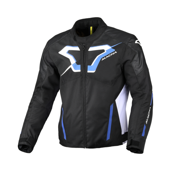 Motorcycle Jacket Macna, Tazar 2.0 Black/White/Blue