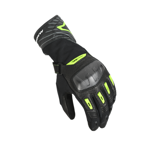 Мотоциклетни ръкавици Macna, Tempo Black/Fluo Yellow