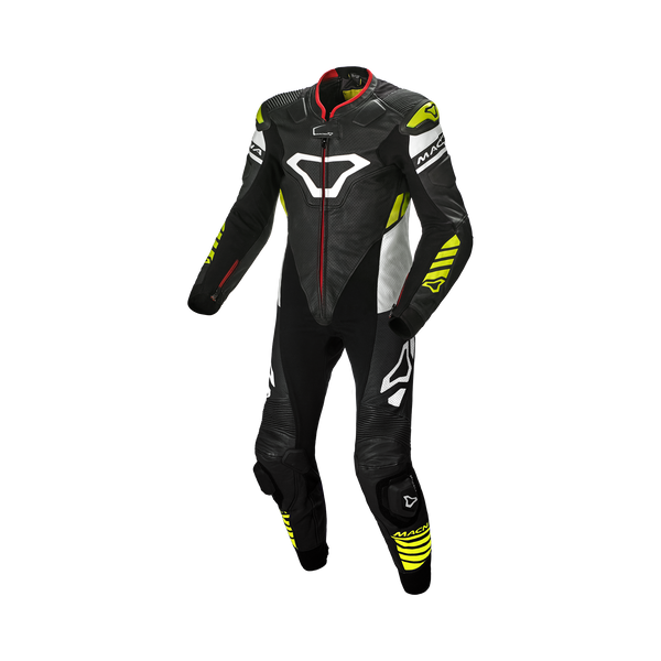 Костюм за едно парче macna, tracktix Black/White/Fluo Yellow