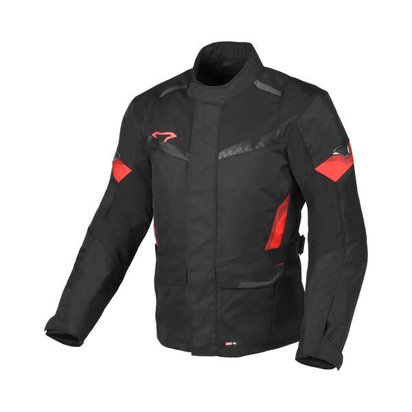 Motorcycle jacket macna, vaulture black/red