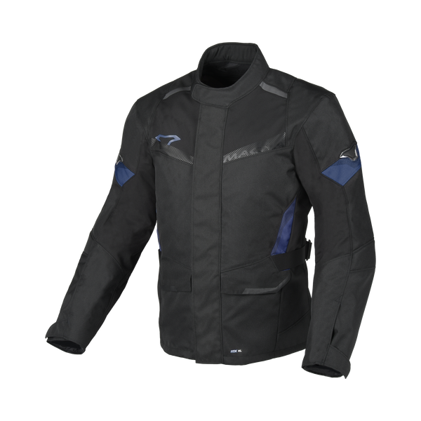 Motorcycle jacket macna, vaulture black/blue