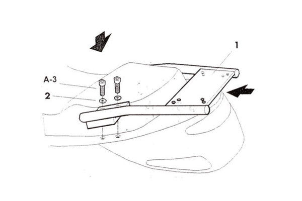 SHAD TOP BOX BRACKET - PEUGEOT ELYSEO 50 2T (P0E18T)