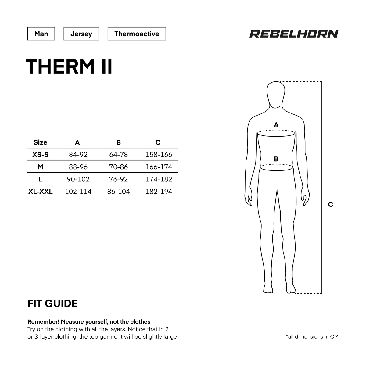 Риза за бельо Rebelhorn Therm II черно