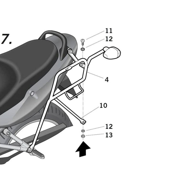 SHAD 3P Системна странична скоба-Suzuki GSX-F650 (S0GS61SF)