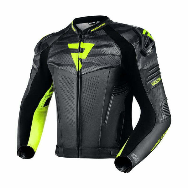 Rebelhorn Mc-Leather Jacket Vandal Black /Flu 