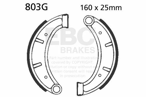 EBC спирачна обувка Grooved 803g