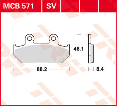 TRW спирачна подложка TRW MCB571 MCB571