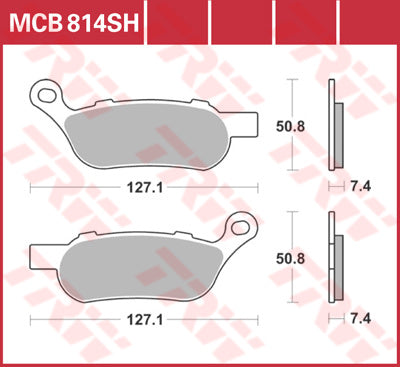 TRW спирачна подложка TRW MCB814SH MCB814SH
