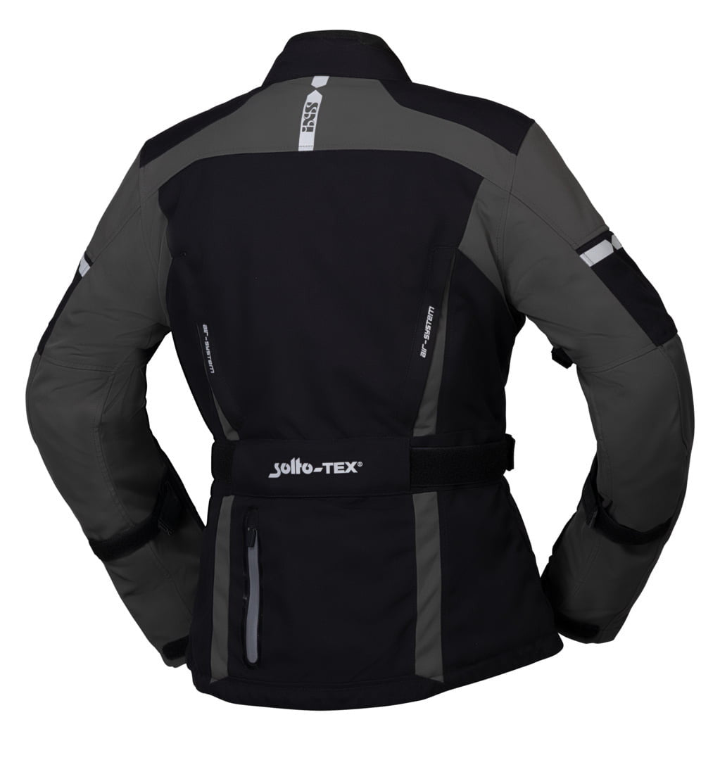 ixs lady textile mc-jacket pacora -st black /gray