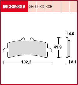 TRW спирачна накладка Carbon Race MCB858CRQ