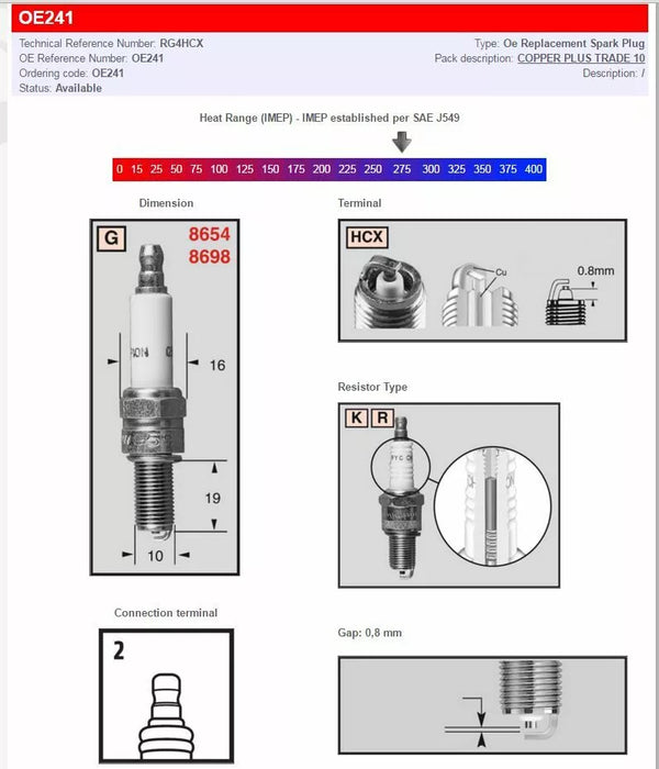 Шампион Шампион S-Plug RG4HCX OE241
