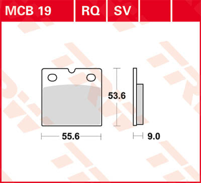 TRW спирачна подложка TRW MCB19 MCB19