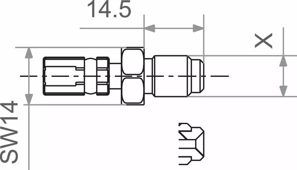 Trw Fit M10x1.0 мъжки въртящ се G MVG100E