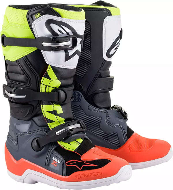 Alpinestars (MX) Boot Tech7s GY/RD/YL 5 2015017-9058-5