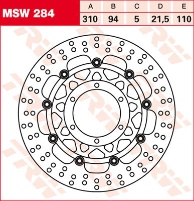 TRW спирачен диск FL MSW284 MSW284
