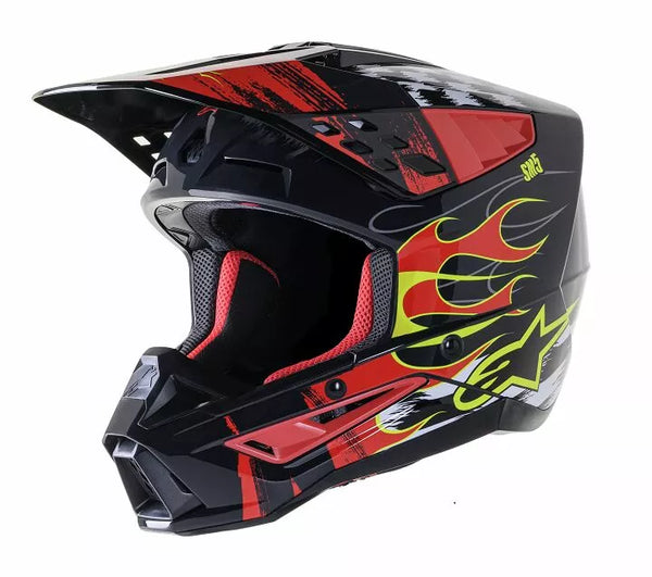 Alpinestars (MX) Helmet SM5 Rash Red/G L 8307023-9033-L