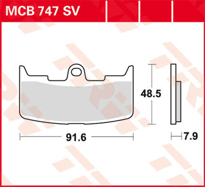 TRW спирачна подложка TRW MCB747SV MCB747SV