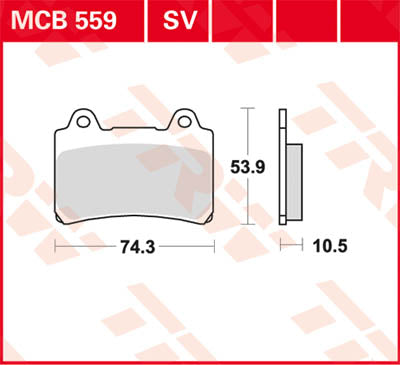 TRW спирачна подложка TRW MCB559 MCB559