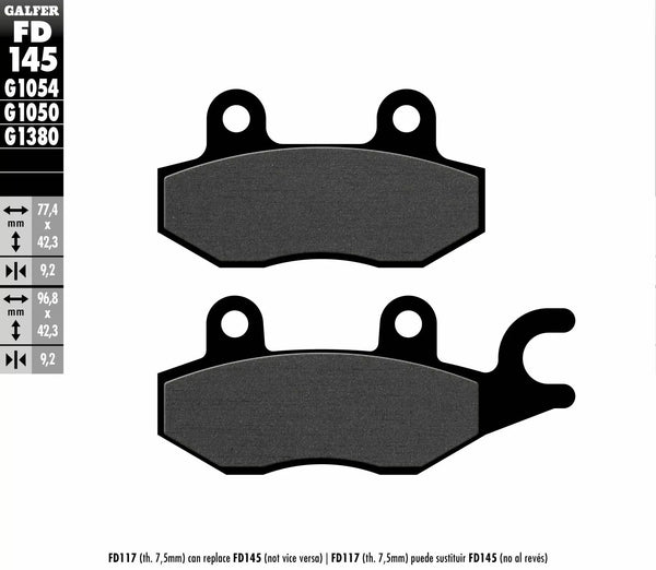 Galfer Brake Pad Semi Metal Scooter FD145G1050