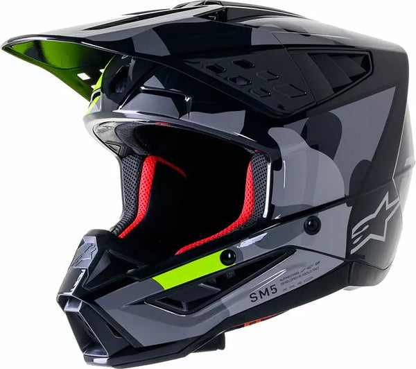 Шлем Alpinestars (MX) SM5 ROV2 GY/YLW S 8303823-9350-S