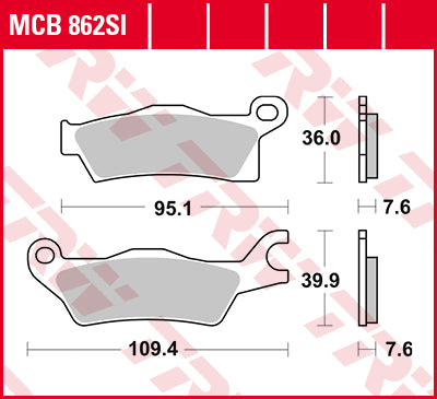 TRW спирачна подложка Sinter Offroad MCB862SI