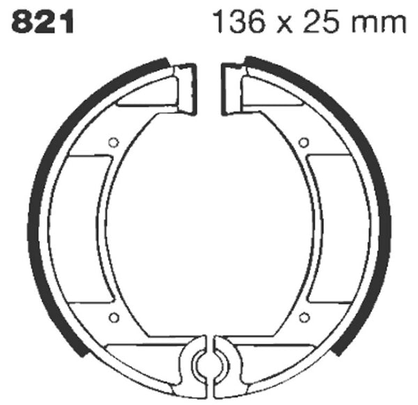 EBC спирачна обувка Grooved 821g