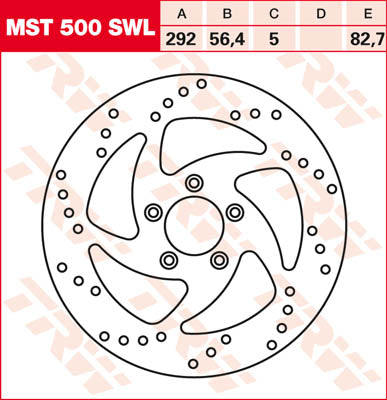 Trw frnt brk диск xl/bt swpt вляво mst500swl