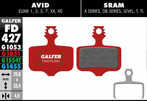Galfer Brake Pad Advanced FD427G1851