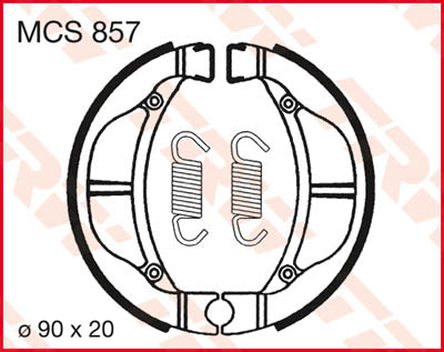TRW спирачни обувки TRW MCS857 MCS857