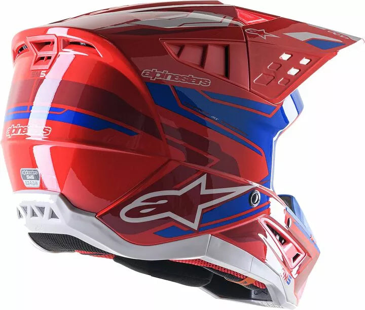 Alpinestars Cross MC шлем Supetech M5 действие 2 червено /синьо