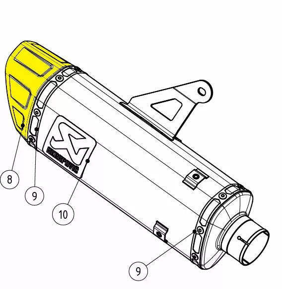 Акрапович Крайна капачка Ti V-EC 398