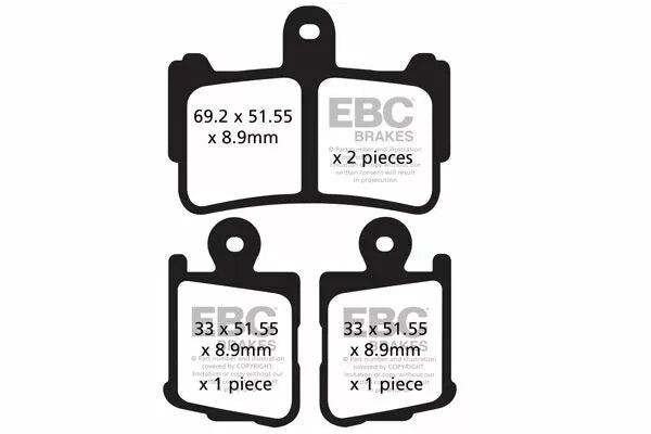 EBC спирачна накладка Sintered HH FA499/4HH